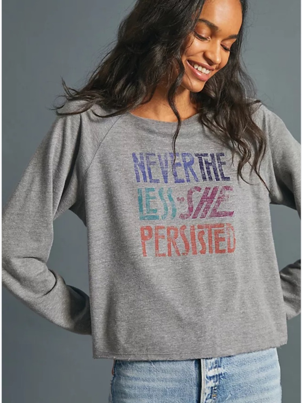Anthropologie Novia Jonatan Nevertheless She Persisted graphic top.